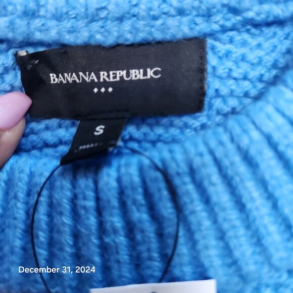 Banana republic! Cozy Blue Knit Sweater - Size Small - Picture 3 of 8